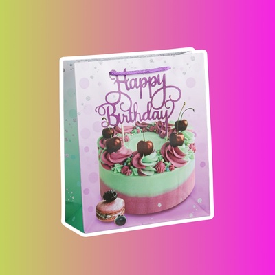 Пакет ламинированный «Happy Birthday», ML