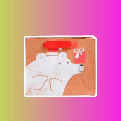 Пакет крафтовый вертикальный «Подарок для тебя», MS