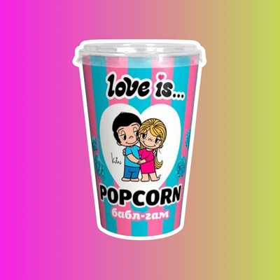 Попкорн Love Is со вкусом бабл-гам, 120 г