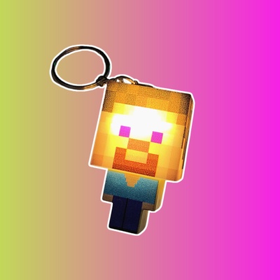Брелок светящийся "Стив: Minecraft"