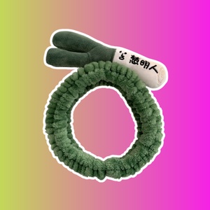 Ободок плюшевый "лук-порей"