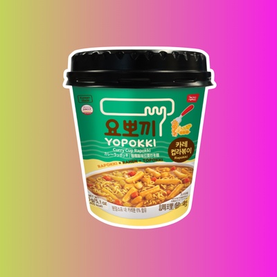 Рисовые клецки с лапшой (рапокки Yopokki) карри, 145г				