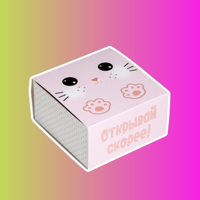 Подарочная коробка "Открывай скорее!" с котом
