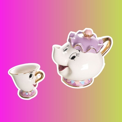 Набор чайник + чашка "Красавица и Чудовище"