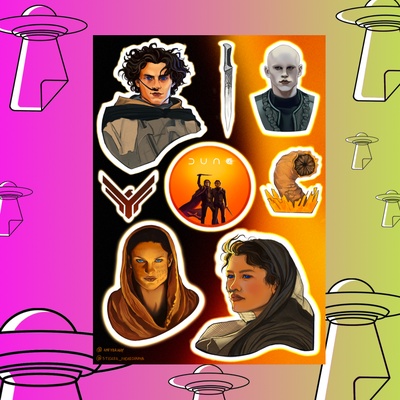 Авторский стикерпак Stickerpachechnaya x Amfybrahy. DUNE: Part Two