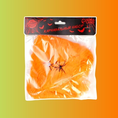 Карнавальный набор «Паучки»: оранжевая паутина, фигурки пауки