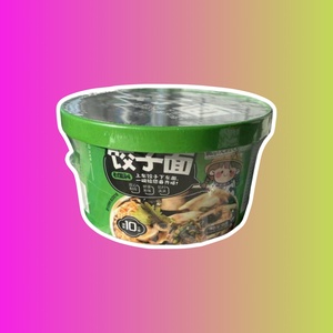 Лапша б/п LeiQia с вонтонами (пельменями) со вкусом кисло-острого супа, 94 г