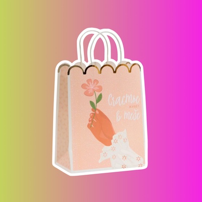 Пакет подарочный крафтовый «Flower»