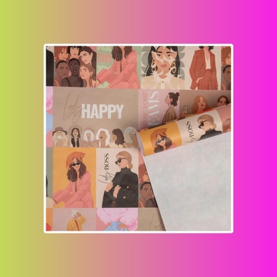 Бумага упаковочная крафтовая «Lady»