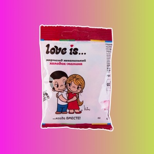 Жевательный мармелад Love Is со вкусом холодок-малина, 20 г