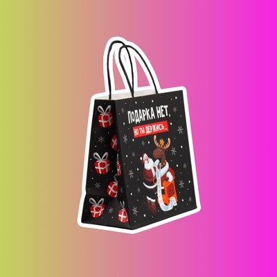 Пакет подарочный крафтовый «Держись»