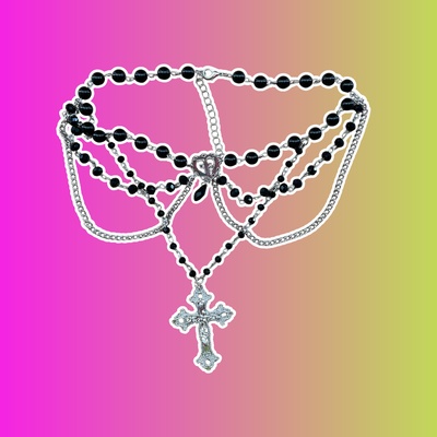 Готический чокер с крестом 