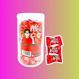 Кислые конфеты с шипучкой внутри "Sour Burst" IZI, 3 гр (со вкусом сочной клубники)