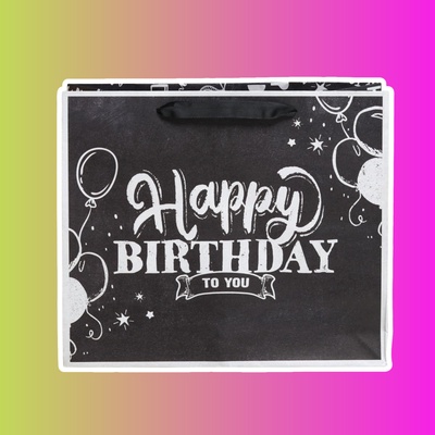 Пакет ламинированный горизонтальный «Happy Birthday», ML 