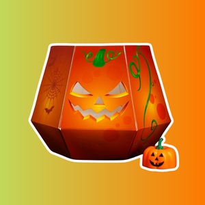 Свеча «Тыква» в картонной основе