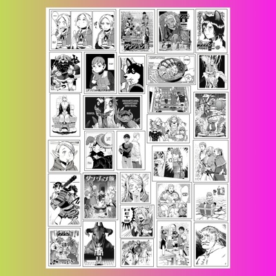 Стикерпак манга Подземелье вкусностей, А4