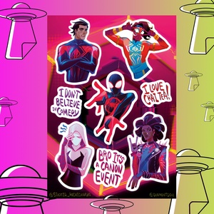 Авторский стикерпак Stickerpachechnaya x DiamontDoll. Spider-Man: Across the Spider-Verse