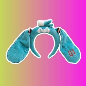 Ободок плюшевый "Хатсуне Мику"