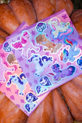 Авторский стикерпак Stickerpachechnaya x Elevtheria. My Little Pony