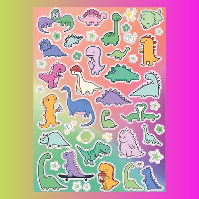 Стикерпак Динозавры, А4