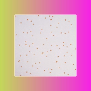 Бумага упаковочная глянцевая, белая, «Звёзды»