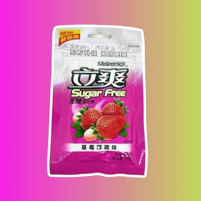 Конфеты Sugar Free клубника - мята, 15 гр