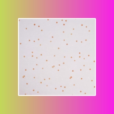 Бумага упаковочная глянцевая, белая, «Звёзды»