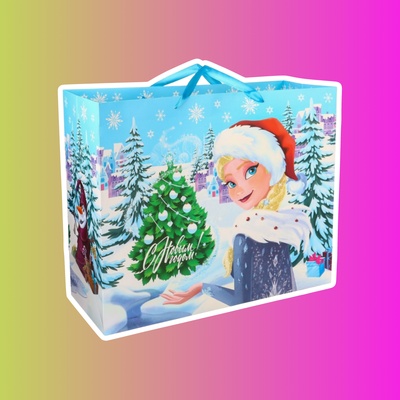 Пакет подарочный ламинированный XL «С Новым Годом!», Холодное сердце