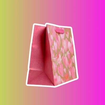 Пакет крафтовый горизонтальный «With love»