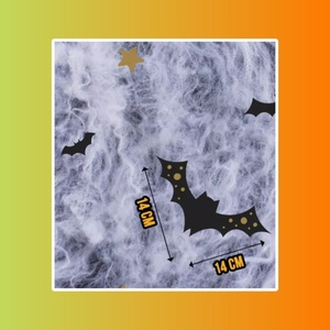 Декор на стену "Летучие мышки": белая паутина, декор