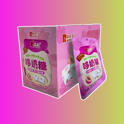 Жевательные конфеты "Soft Toffee" RUIFUZI с кусочками белого персика, 22гр