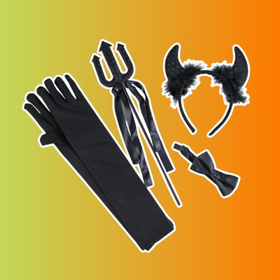 Карнавальный набор «Чертовски прекрасна», черный