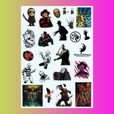 Стикерпак: Джейсон и Фредди Крюгер, А4