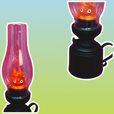 Светильник "Кальцифер в лампе: Ходячий замок"