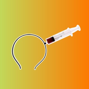 Карнавальный ободок "Шприц"