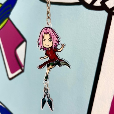 Акриловый брелок "Сакура Харуно и кунаи: Наруто"