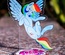 Акриловая авторская фигурка маленькая Stickerpachechnaya x vegaslover "My little pony: Рейнбоу Дэш"