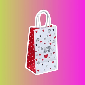 Пакет подарочный крафтовый «Ты в моём сердечке»