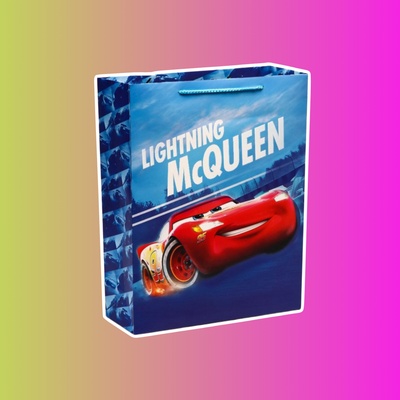 Пакет подарочный, "Молния 95", Тачки															